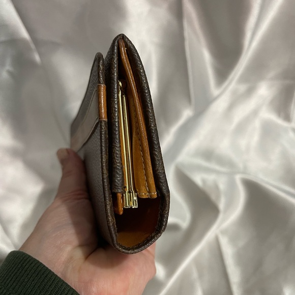 CELINE Vintage Kisslock Macadam logo coated canvas embossed long wallet - Picture 4 of 12